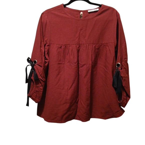Joy Joy Tops - Joy Joy Burgundy Top